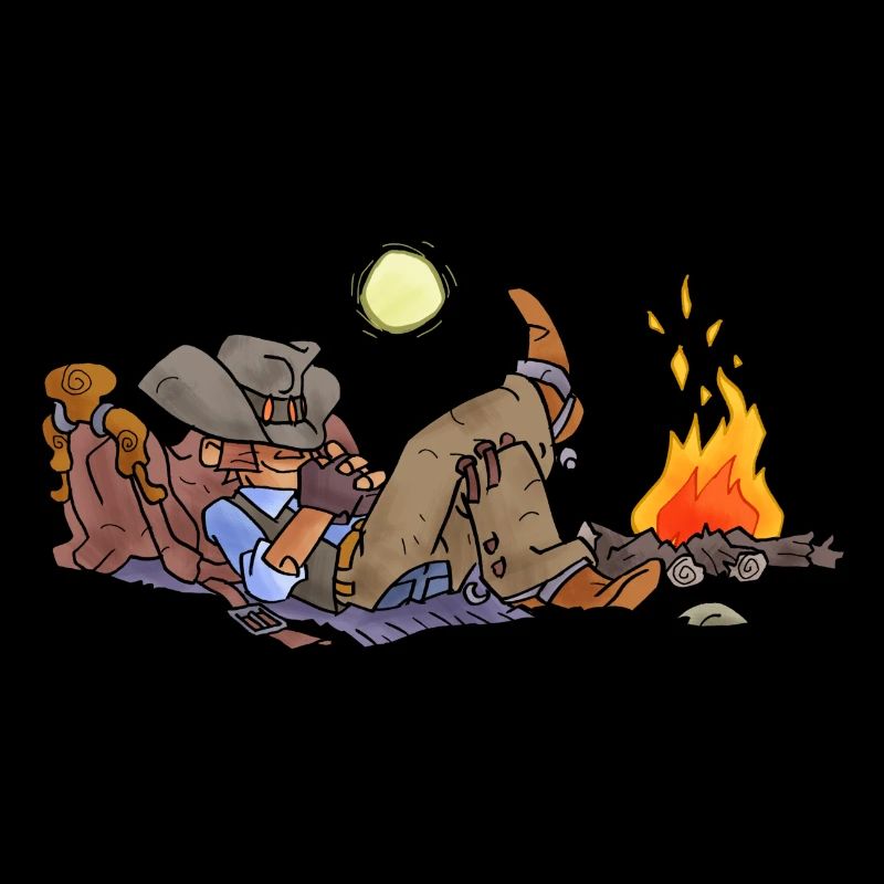 Cowboys - hält ein Nickerchen