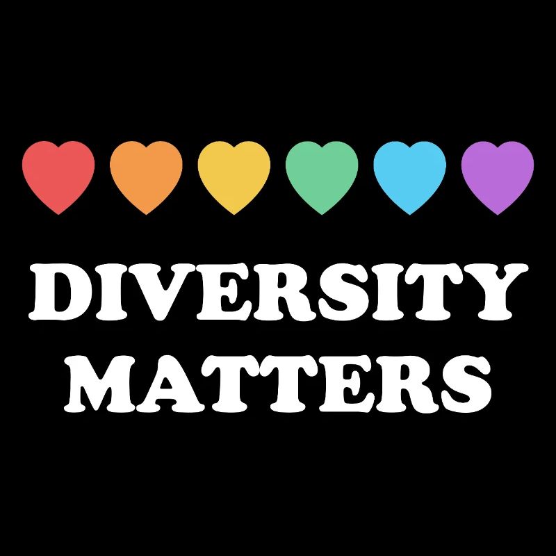 Diversity Matters Rainbow Hearts