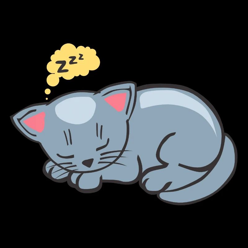 chat dort dormir ronron zzz dessin 2702
