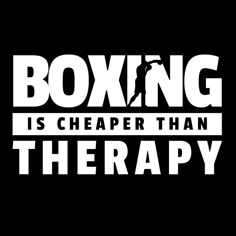 Boxing is cheaper than Therapy Geschenk Boxer