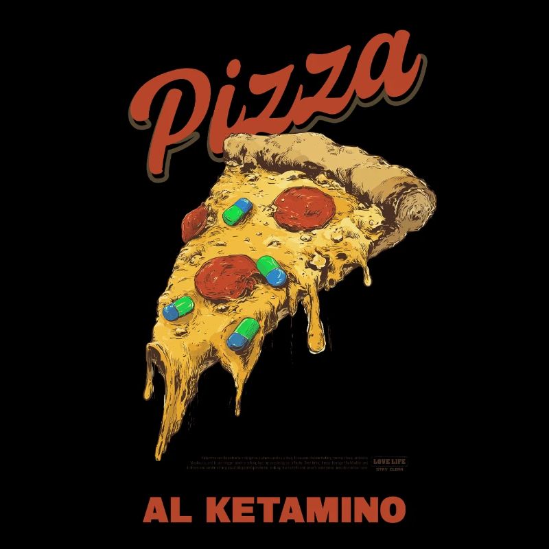 Tranche de pizza psychédélique