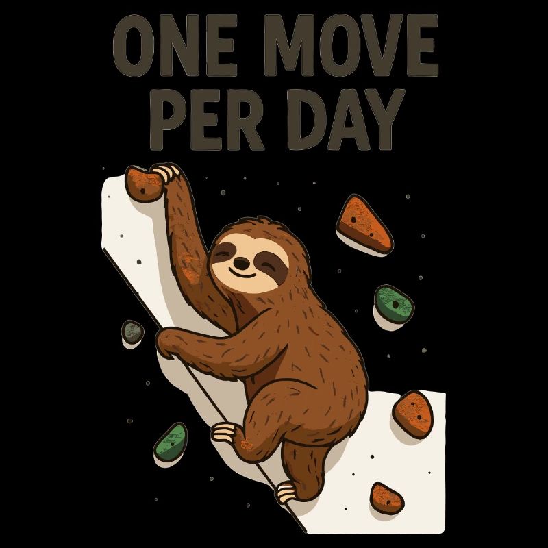 Faultier Bouldern: One Move Per Day Design