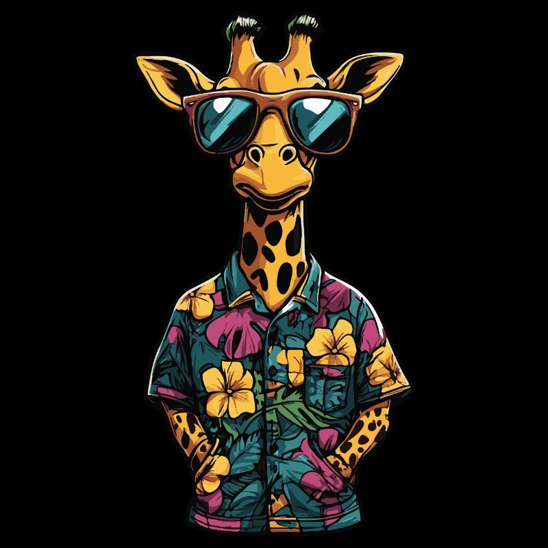 Giraffe Comic Urlaub