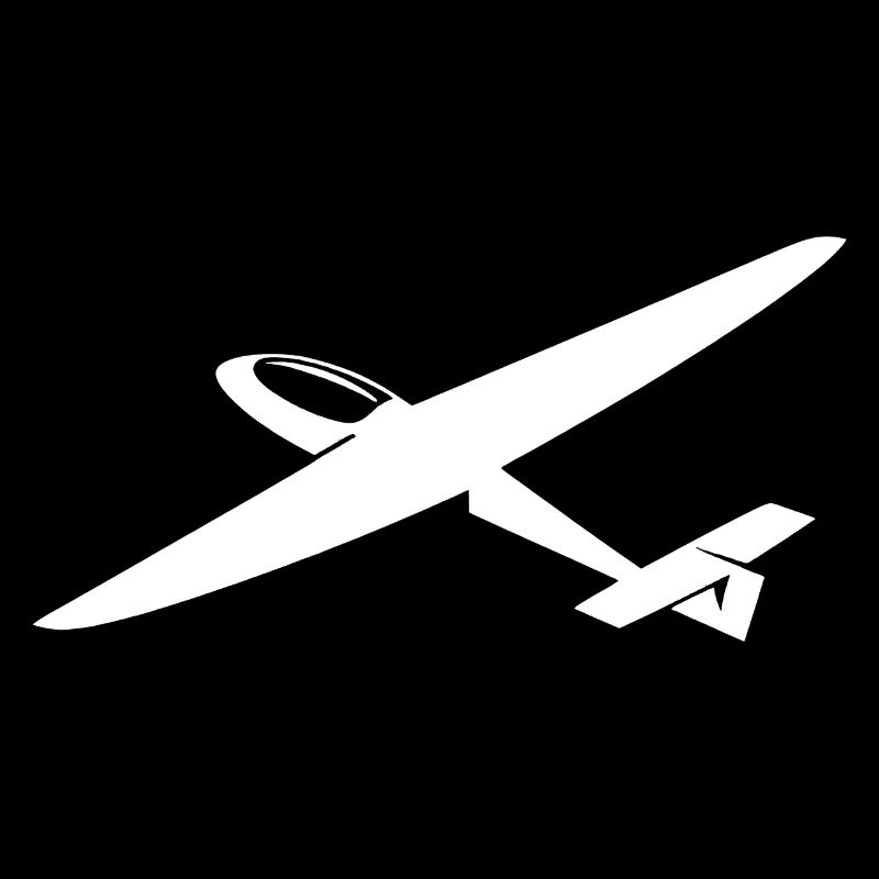 Minimalist Glider Pilot Silhouette