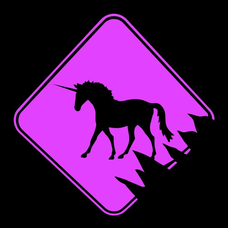 Licorne Signe d’avertissement Danger Prudence Mignon