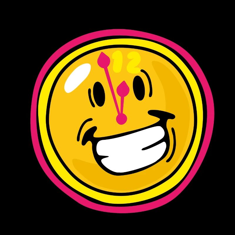 Smiley New Year 5 to Midnight