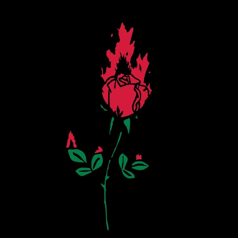 Brennende Rose Print