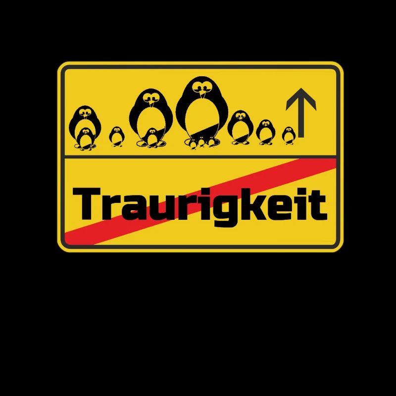 Ortsschild Pinguine Geschenk