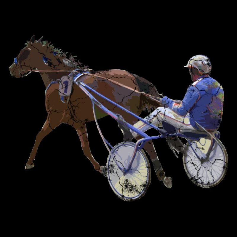 Cadeau de course de chevaux de course au trot
