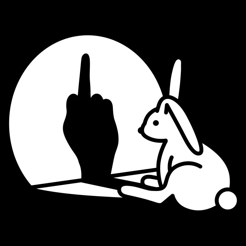 Rabbit Shadow Hand FUCK OFF Middle Finger