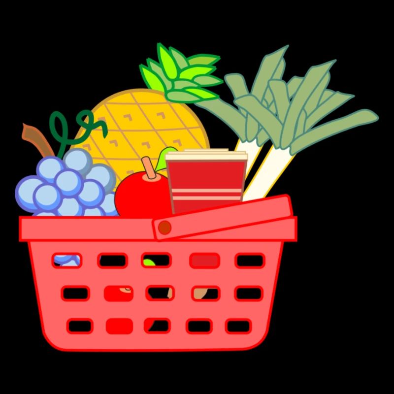 Einkaufskorb mit Obst und Gemüse