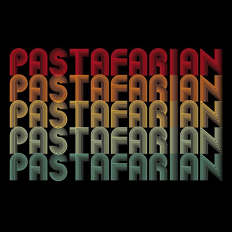 Rainbow Font Stack Pattern