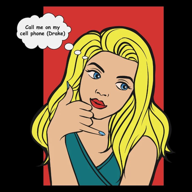 Blonde pop art avec bulle de pensée