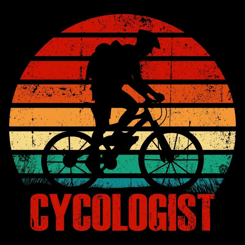 Coucher de soleil rétro cycliste