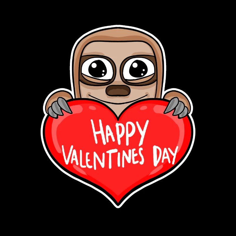 Valentinstag Herz Faultier