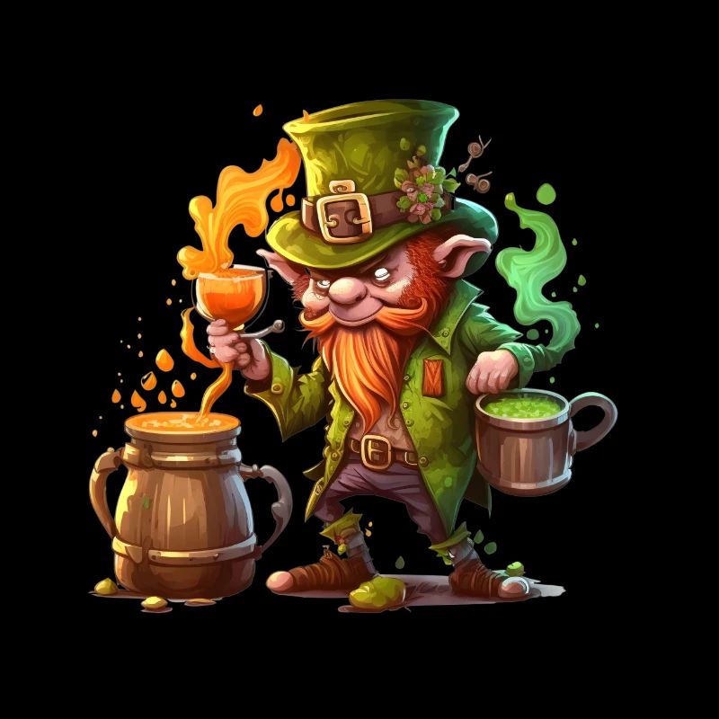 Grinsender Leprechaun Kobold