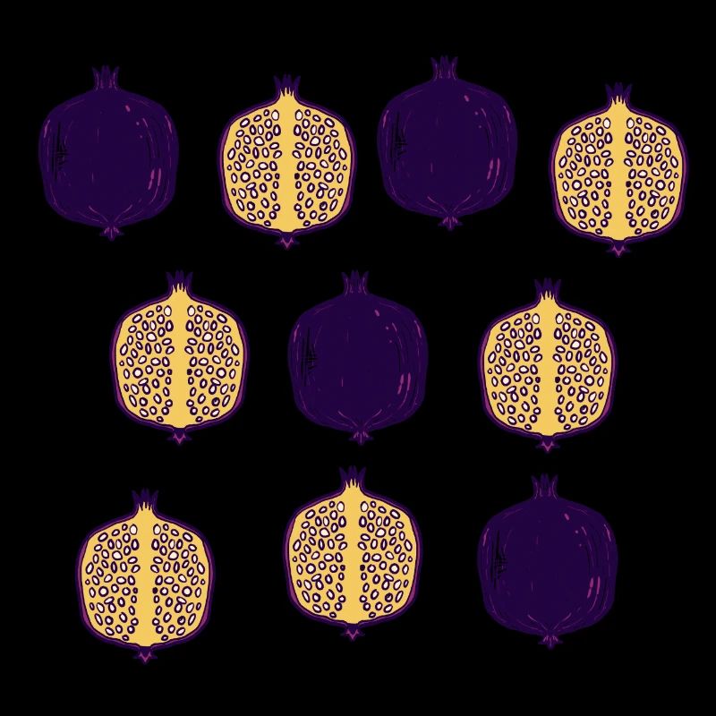 Pomegranate Grid: Purple Gold