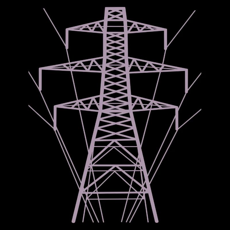 Silhouette de poteau électrique blanc