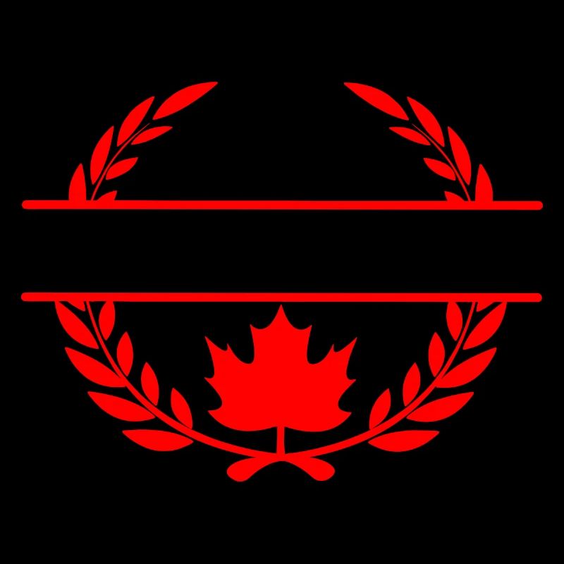 Kanada-Ahornblatt-Lorbeerkranz-Logo