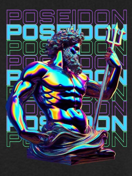 Neon Poseidon Trident