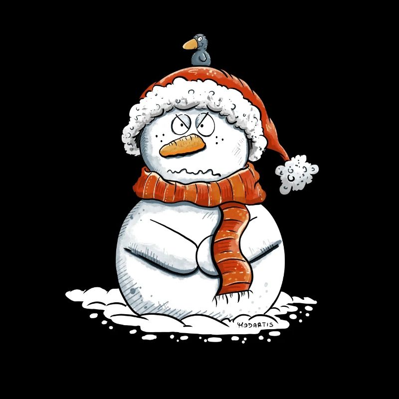 Grumpy Nope Snowman I Winter Christmas