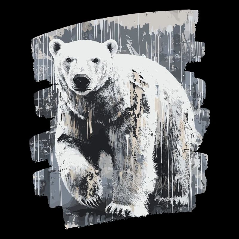 Eisbär Graffiti Sprayer