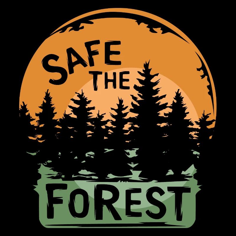 en sécurité dans la forêt - Amis de la forêt et coucher de soleil