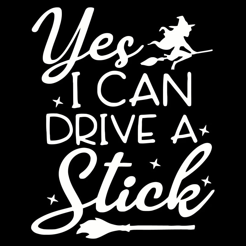 Whimsical Witch Riding Broom Illustration