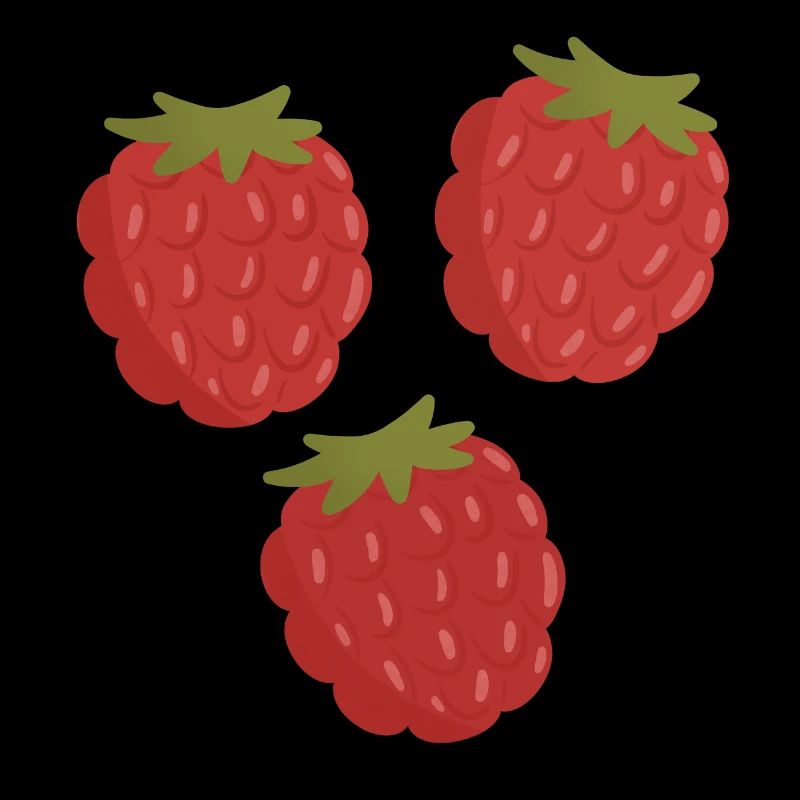 Vivid Raspberry Fruit Pattern