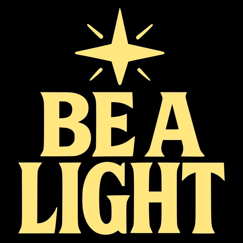 Be a light Slogan mit Stern