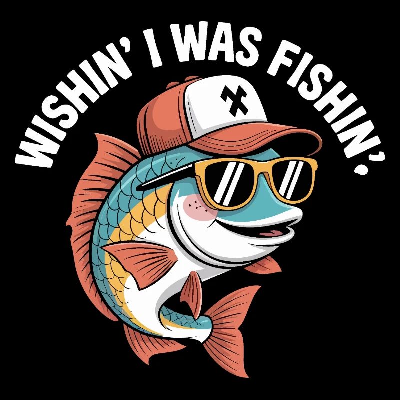 Fish with sunglasses and cap