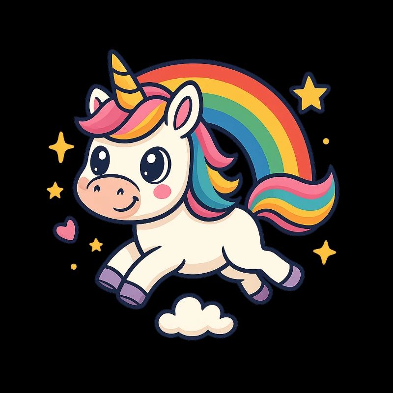 Kunterbuntes Einhorn Regenbogen