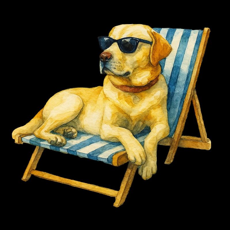 Labrador Hund Sommer Chill Geschenkidee