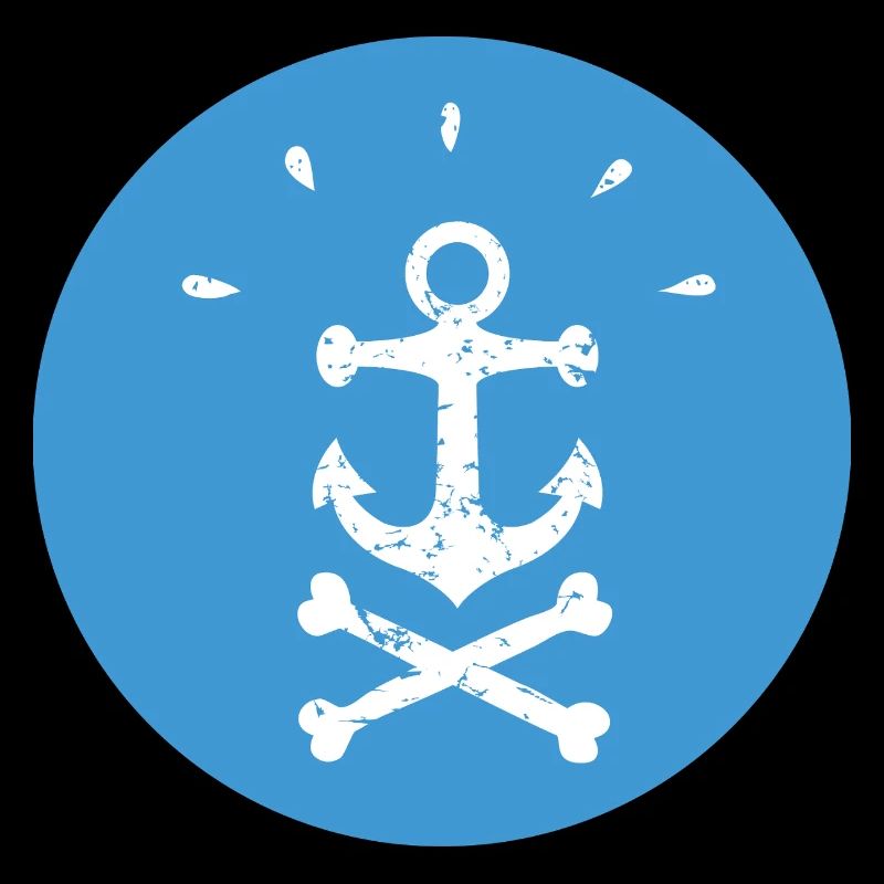 Jolly Roger Ancre pirate sur Blue Circle