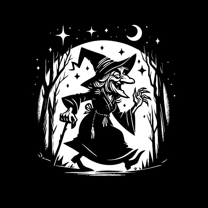 Funny Witch Design – Comic Fun