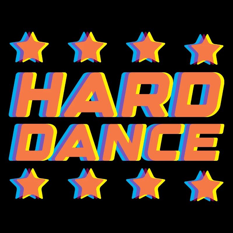 Hard Dance Retro Neon 3D