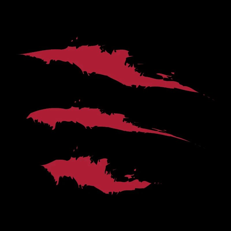 Drei rote Pinselstriche