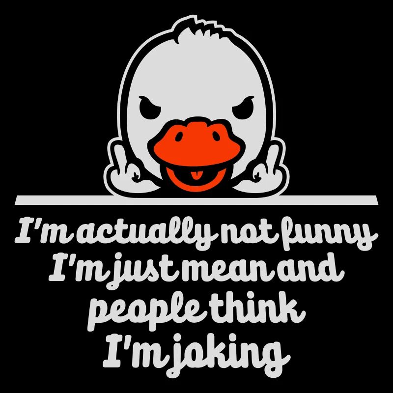 Ente Mittelfinger Not Funny Mean People Think Joke