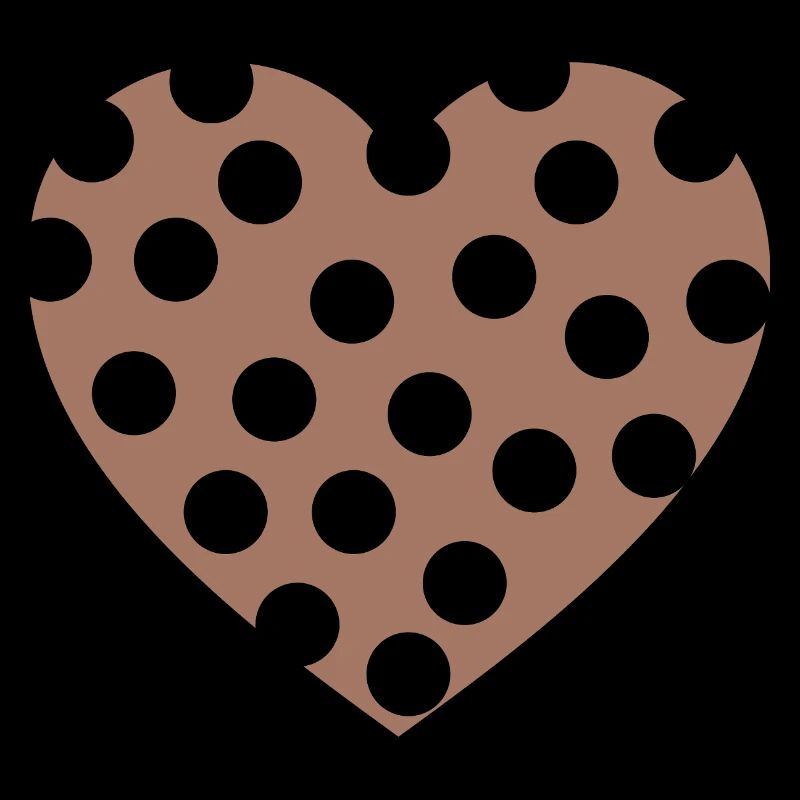 Cœur mocha troué 