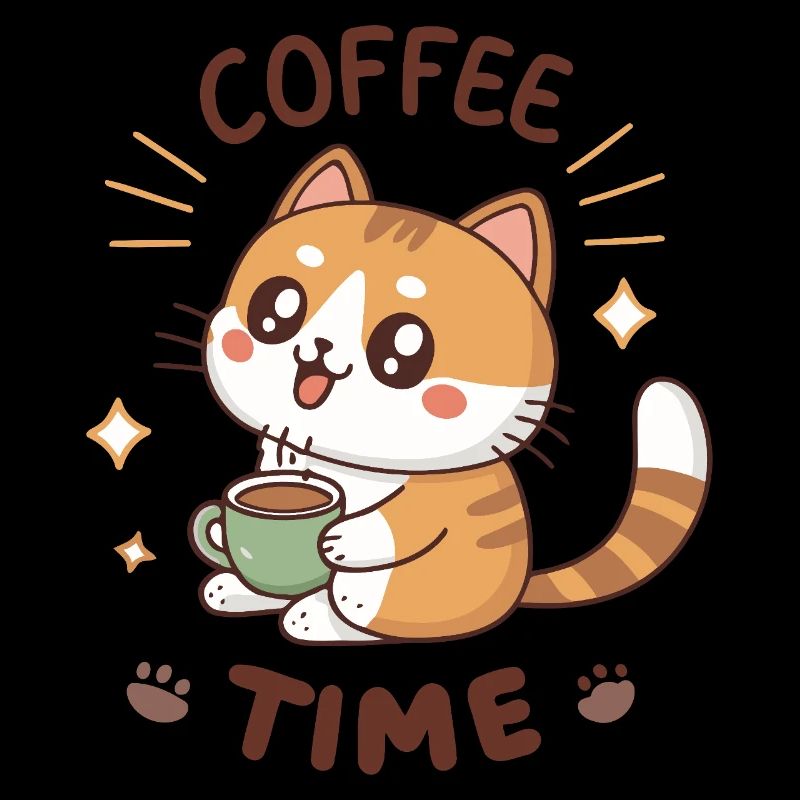 Süßer Kaffee-Latte-Kater