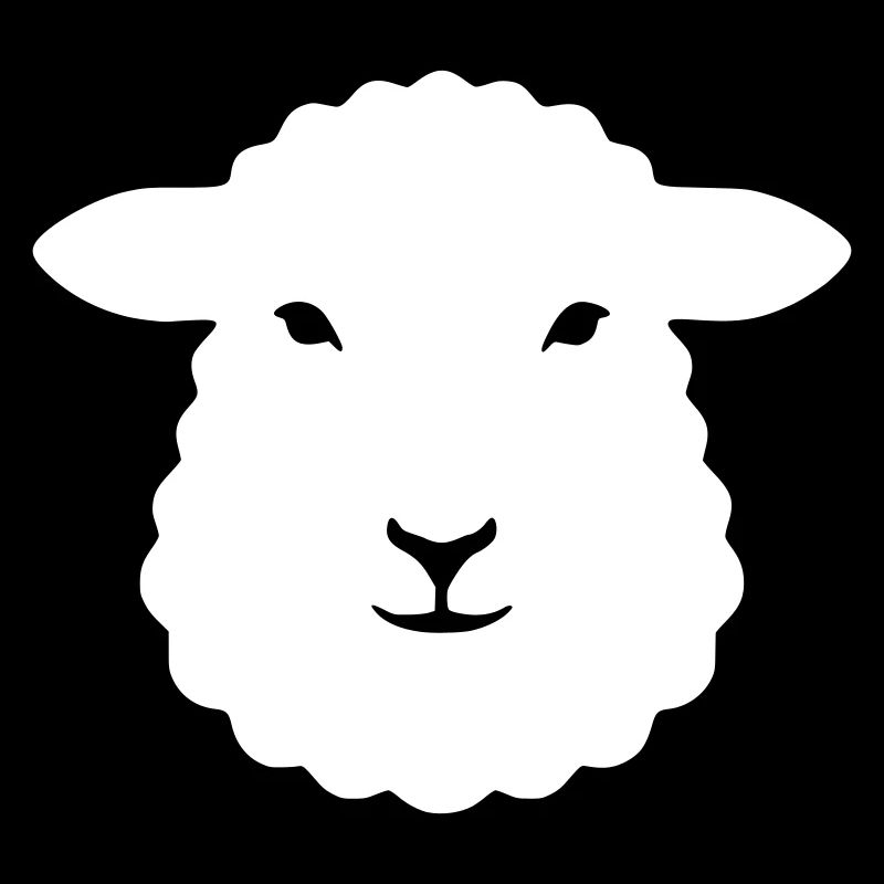 Schaf Kopf Lamm Wolle Farm Vektor
