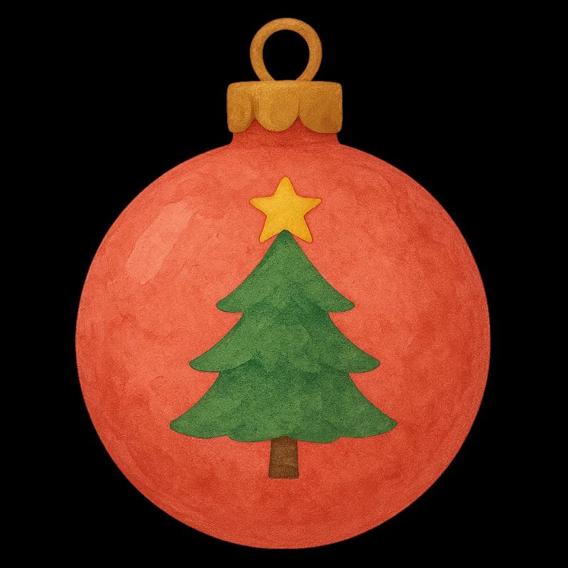 Weihnachtskugel mit Tannenbaum