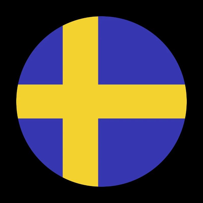 Sweden flag round