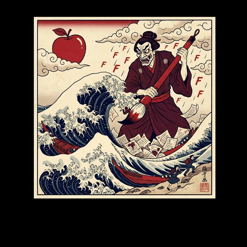 F Notes du professeur samouraï Vague de tsunami