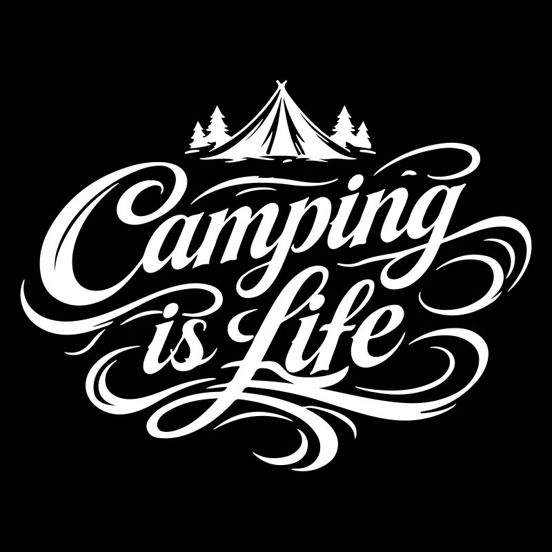Camping Leben Spruch