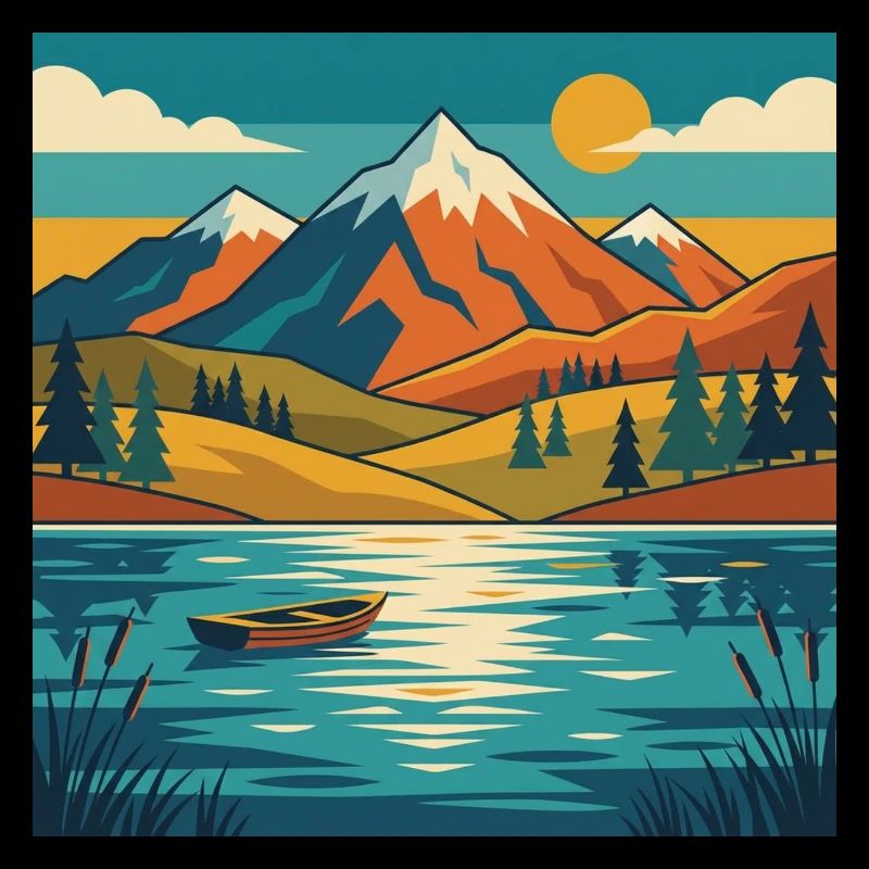 Bergsee-Dämmerung