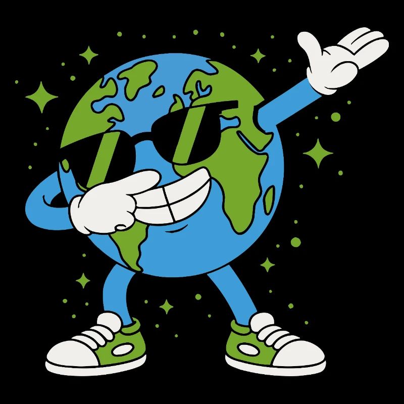 Mascotte terrestre Globe Groove