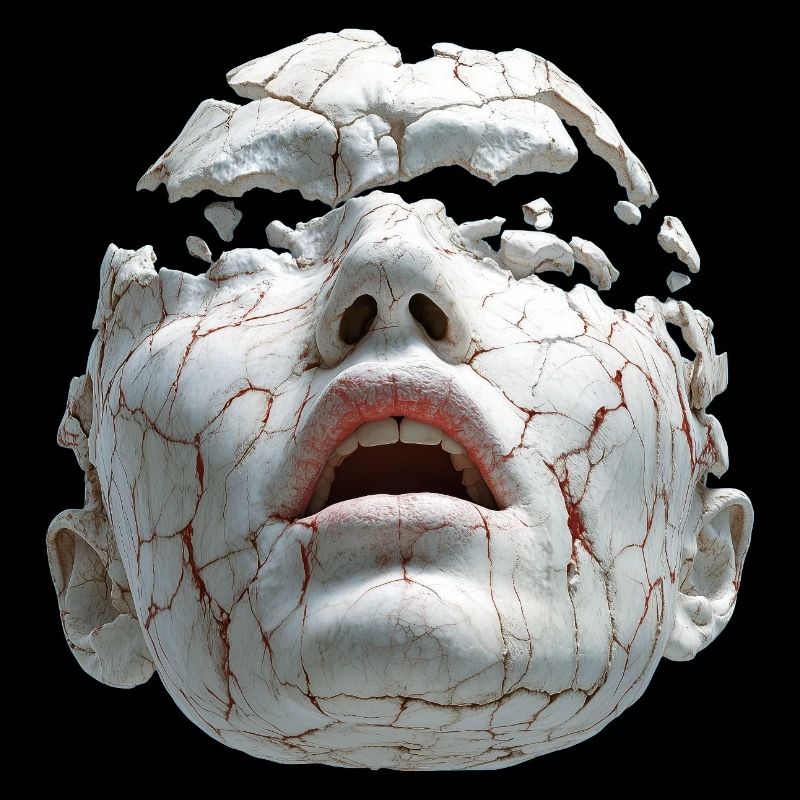 Broken Porcelain Mask