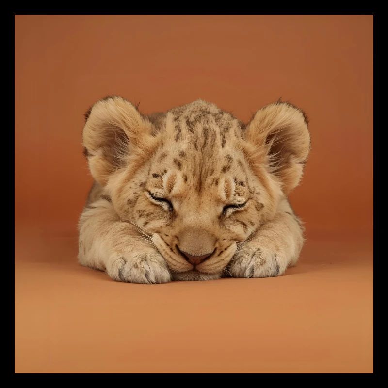 Petit guépard endormi