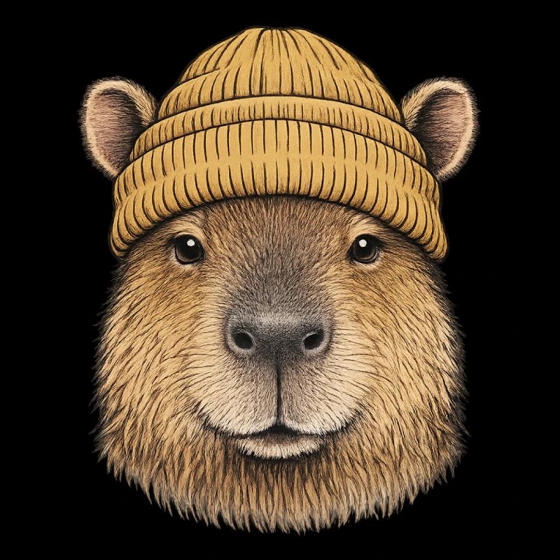 Capybara avec coiffe